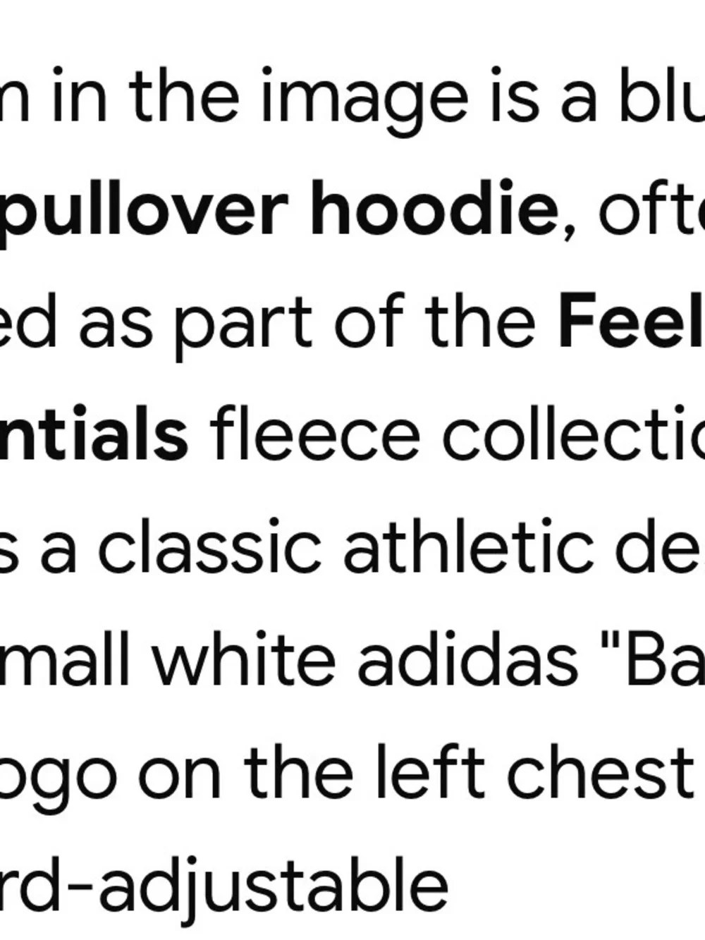 adidas Men’s Light Blue Hooded Pullover